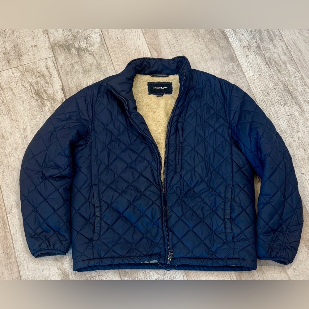 Men's Navy Quilted Performance Jacket by Marc New York Men’s XL